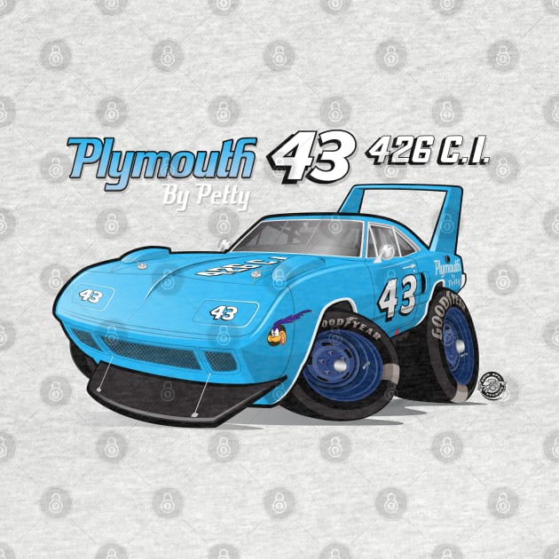 Plymouth SuperBird 43 Petty With Logos by Goin Ape Studios